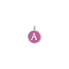 Pink Enamel Initial Charm