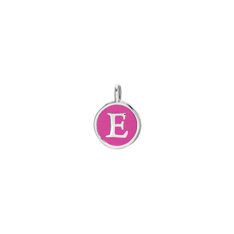 Pink Enamel Initial Charm