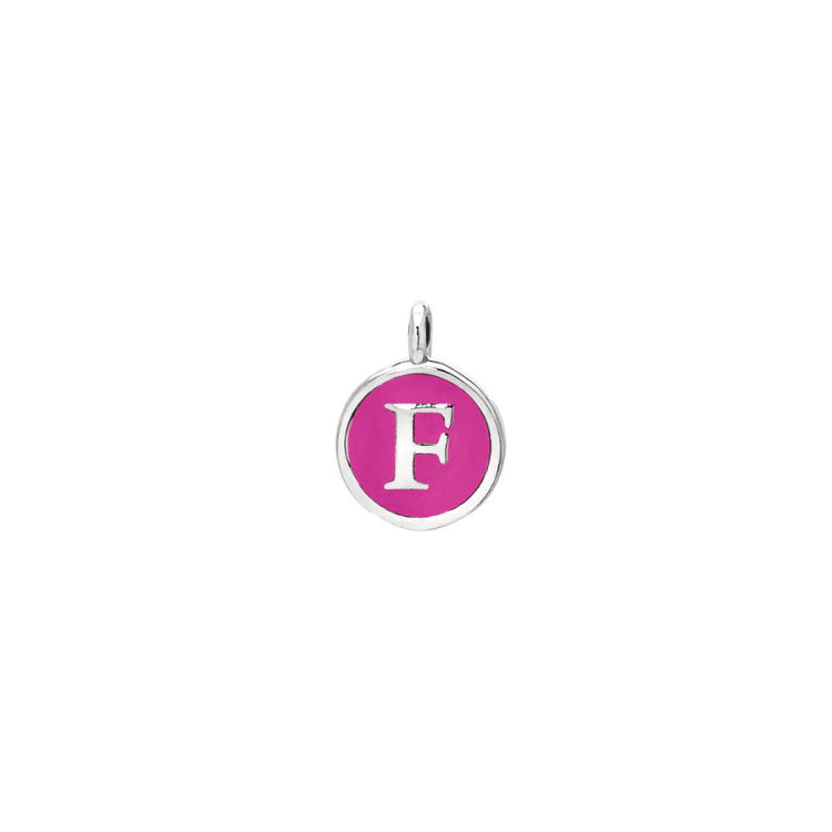 Pink Enamel Initial Charm