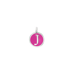Pink Enamel Initial Charm