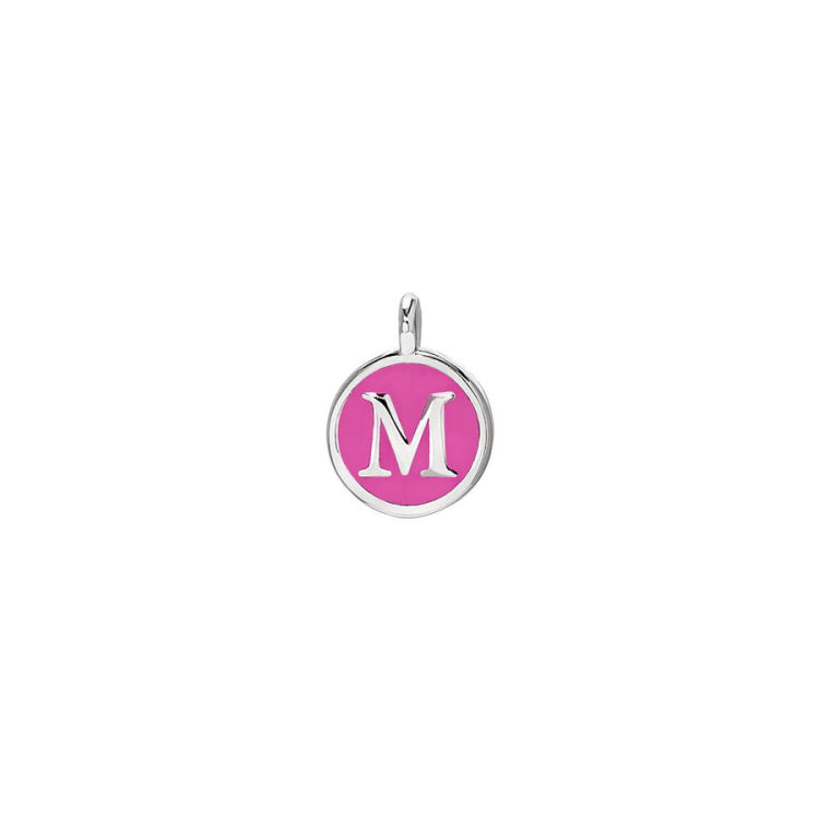 Pink Enamel Initial Charm