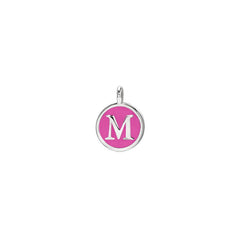 Pink Enamel Initial Charm