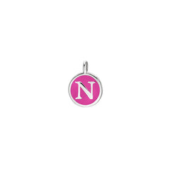 Pink Enamel Initial Charm