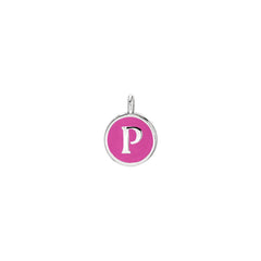 Pink Enamel Initial Charm