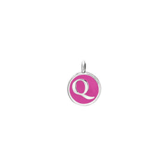 Pink Enamel Initial Charm