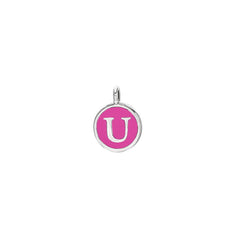 Pink Enamel Initial Charm