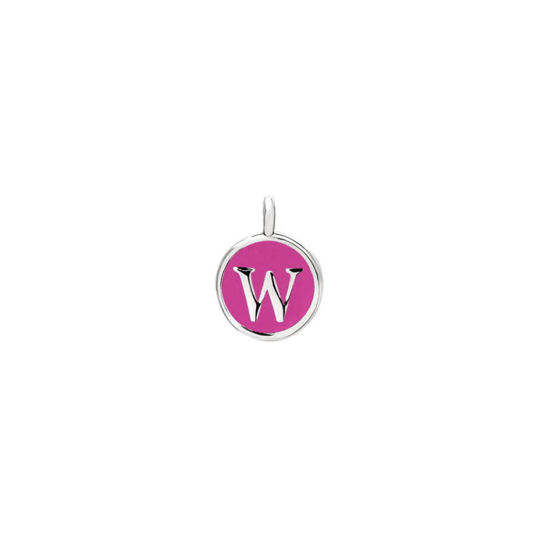 Pink Enamel Initial Charm