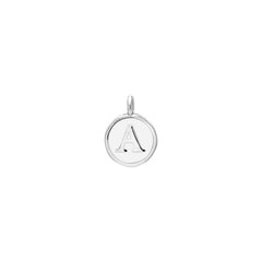 White Enamel Initial Charm