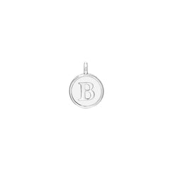 White Enamel Initial Charm