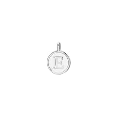 White Enamel Initial Charm