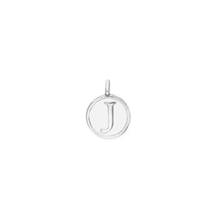 White Enamel Initial Charm