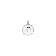 White Enamel Initial Charm
