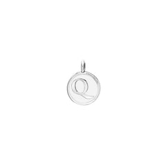 White Enamel Initial Charm