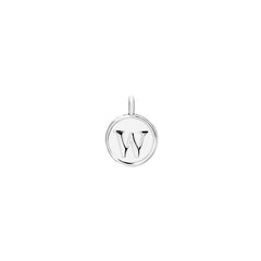 White Enamel Initial Charm