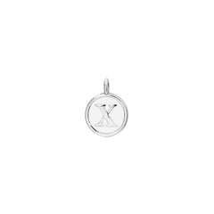 White Enamel Initial Charm