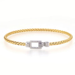 Square Buckle Basketweave Bracelet