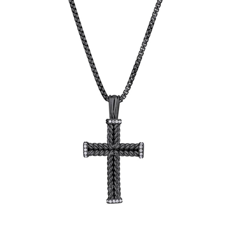 Braided Cross with Simulated Diamond Ends
