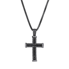 Braided Cross with Simulated Diamond Ends