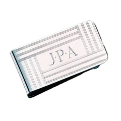 Sterling Silver Money Clip with Lined Edges