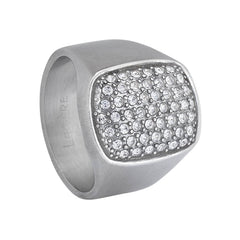 Statement Pave Ring with Simulated Diamonnds