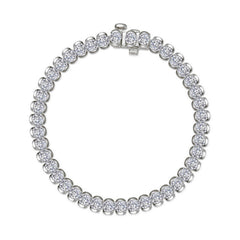 7.5 CTW Aria Half- Bezel Tennis Bracelet