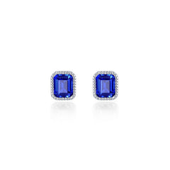 September Birthstone Solitaire Stud Earrings