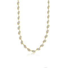 East-West Marquise Station Necklace