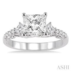 1/2 Ctw Diamond Semi-Mount Engagement Ring in 14K White Gold