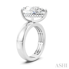 1/6 Ctw Pear Shape Round Cut Diamond Semi-Mount Engagement Ring in 14K White Gold