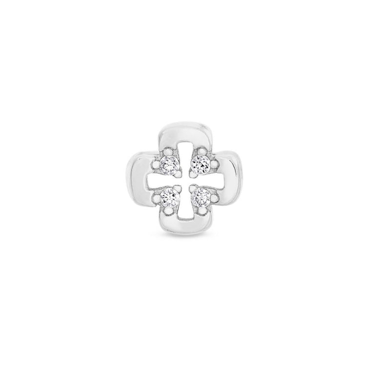 Story Charm - Cross with Simulated Diamonds