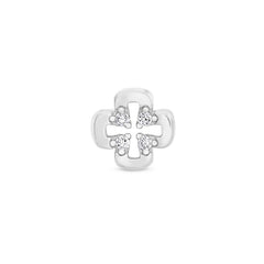 Story Charm - Cross with Simulated Diamonds