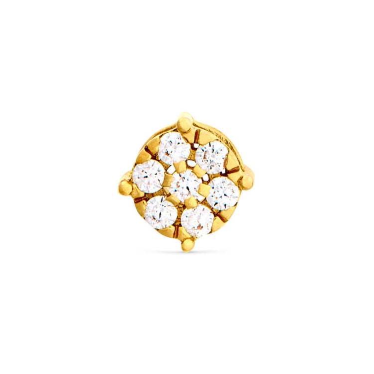Story Charm - Flower with Simulated Diamonds