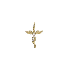 Cross with Wings Charm