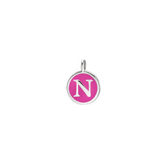 Pink Enamel Initial Charm