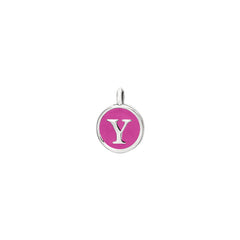 Pink Enamel Initial Charm