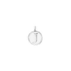 White Enamel Initial Charm