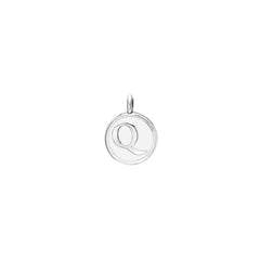 White Enamel Initial Charm