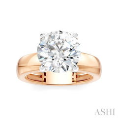 1/20 Ctw Round Shape Round Cut Diamond Semi-Mount Engagement Ring in 14K Rose and White Gold