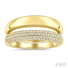 1/2 Ctw Round Cut Diamond Aeris Gold Fashion Band Set in 14K Yellow Gold