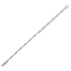 Micropave Tennis Bracelet with Square Accents