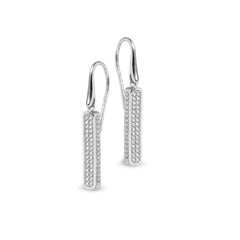 Three Sided Bar Drop Earrings
