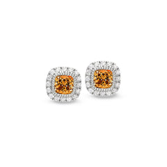 Cushion Cut November Birthstone Stud Earrings