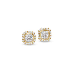 Cushion Cut April Birthstone Stud Earrings