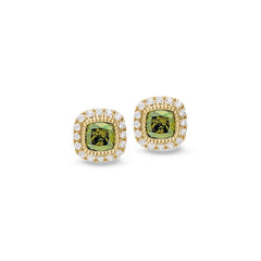 Cushion Cut August Birthstone Stud Earrings