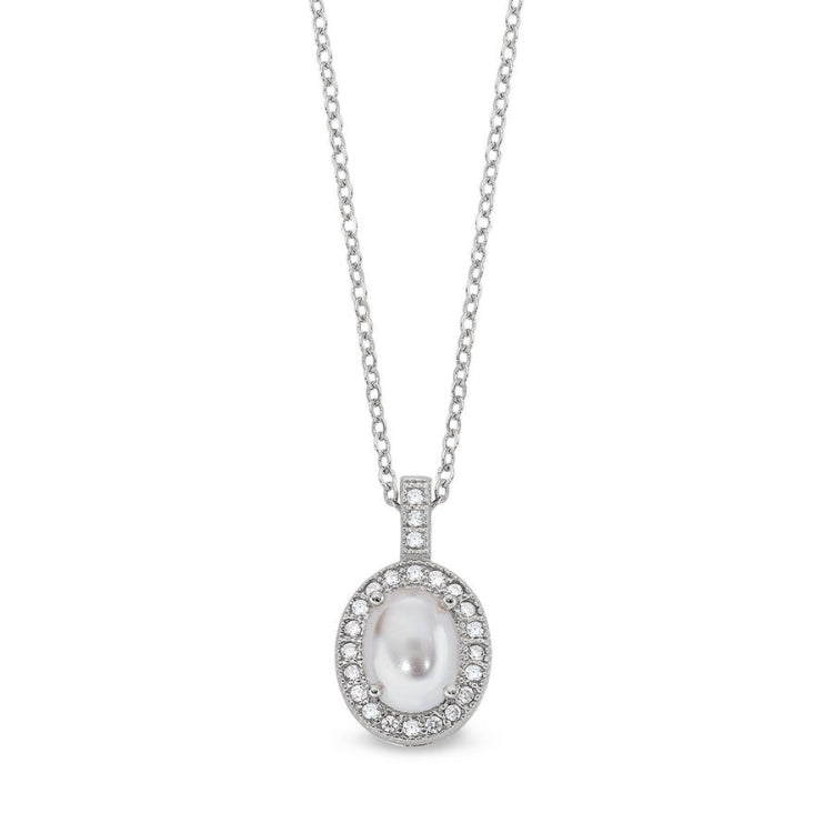 Cabochon Cut Pearl Pendant