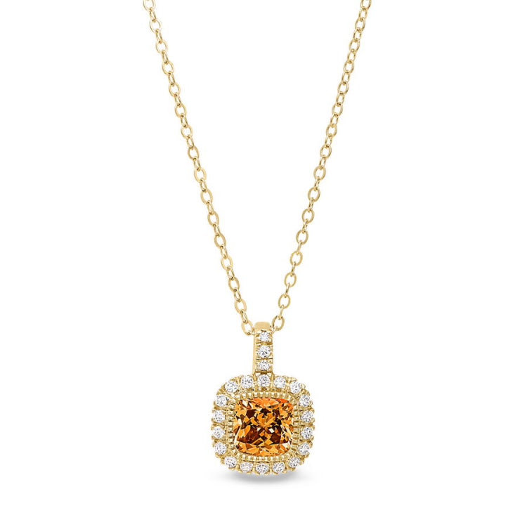 Cushion Cut November Birthstone Pendant