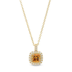 Cushion Cut November Birthstone Pendant