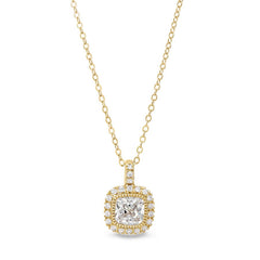 Cushion Cut April Birthstone Pendant