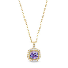 Cushion Cut June Birthstone Pendant