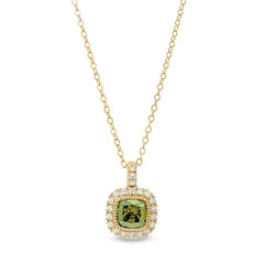 Cushion Cut August Birthstone Pendant